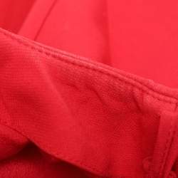 Pre Owned Alexander McQueen Red Wool Crepe Midi Dress S