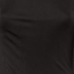 Pre Owned Alexander McQueen Black Jersey Cape Detail Midi Dress S