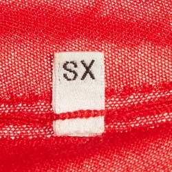 Pre Owned Alexander McQueen Red Knitted Shrug XS