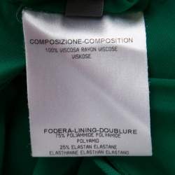 Pre Owned Alexander McQueen Emerald Green Knit Pleated Sleeveless Midi Dress M