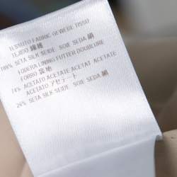 Pre Owned Alexander McQueen Champagne Silk Faux Lapel Mikado Blazer M