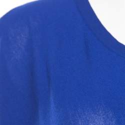 Alexander McQueen Blue Wool Draped Back Sweater Tunic XS
