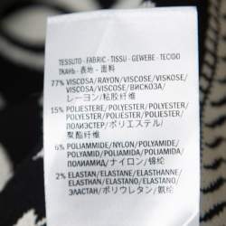 مملوكة مسبقًا Alexander McQueen Monochrome Floral Jacquard Knit Off Shoulder Dress M