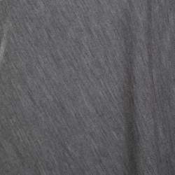 Alexander McQueen Grey Melange Wool Asymmetric Sleeve Oversized Shift Dress S