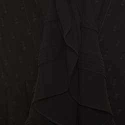 Alexander McQueen Black Faux Layered Drape Detail Cropped Blazer S