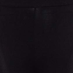 Pre Owned Alexander McQueen Black Stretch Knit Shimmer Mesh Insert Leggings S