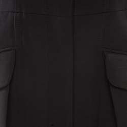 Pre Owned Alexander McQueen Black Pleated Coat Dress M