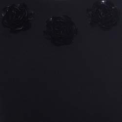 Alexander McQueen Black Floral Embellished Wool Top S