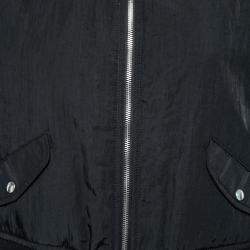 Pre Owned McQ by Alexander McQueen Black Zip Front Sleeveless Bomber Jacket M