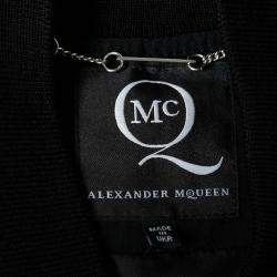 Pre Owned McQ by Alexander McQueen Black Zip Front Sleeveless Bomber Jacket M