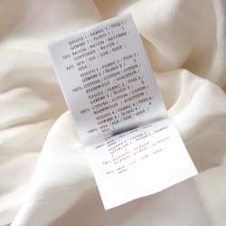 Pre Owned Alexander McQueen Ivory White Velvet & Lace Ruffle Collar Dress M