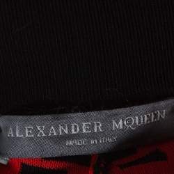 Alexander McQueen Black and Red Printed Knit Jogger Pants S 