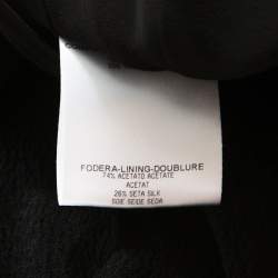 Pre Owned Alexander McQueen Black Silk Long Sleeve Peplum Gown M