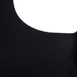 Pre Owned Alexander McQueen Monochrome Jacquard Knit Cropped Top S