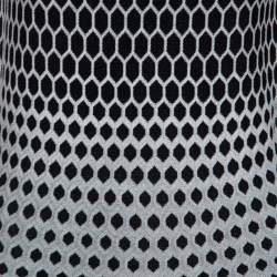 Alexander McQueen Monochrome Honeycomb Pattern Stretch Knit Dress L
