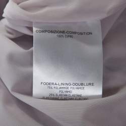 Pre Owned Alexander McQueen Lavender Marble Printed Ruched Halter Neck Dress S