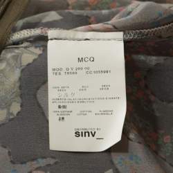 Alexander McQueen Multicolor Printed Silk Asymmetric Maxi Dress S