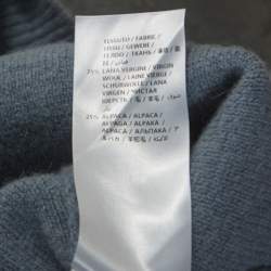 Pre Owned Stella McCartney Pale Blue Wool Cut Out Detail Sweater M