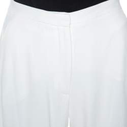 Alexander McQueen Off White Crepe Trousers M