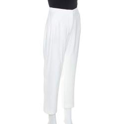 Alexander McQueen Off White Crepe Trousers M