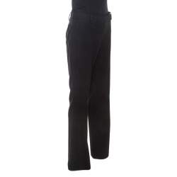 Alexander McQueen Black Wool Flared Trousers M