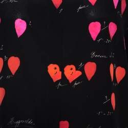 Pre Owned Alexander McQueen Black Printed Silk Front Button Shirt M