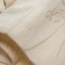 Pre Owned Alexander McQueen Black Silk Jacquard Contrast Hem Detail Pants M