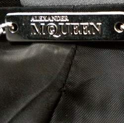 Pre Owned Alexander McQueen Black Wool Embellished Tail Blazer S