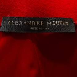 Alexander McQueen Red Raglan Sleeve Peplum Top S