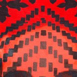 Pre Owned Alexander McQueen Red & Black Skull Print Cotton T-Shirt S