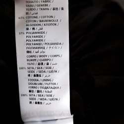 Pre Owned Alexander McQueen Black Silk Lace Trim Asymmetrical Top M