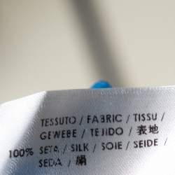 Pre Owned Alexander McQueen Pale Pink Silk Mandarin Collar Detail Draped Shirt M