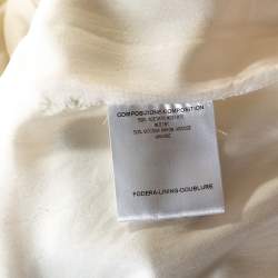 Alexander McQueen Cream Crepe Straight Leg Trousers M