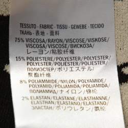 Pre Owned Alexander McQueen Monochrome Floral Jacquard Knit Skater Dress M