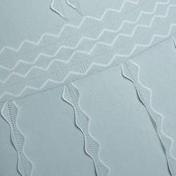 Pre Owned Alexander McQueen Egg Blue Knit Flute Sleeve Mini Dress M