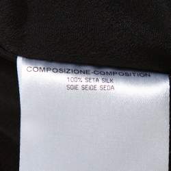 Pre Owned Alexander McQueen Black Silk Long Sleeve Peplum Gown S