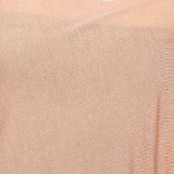 Alexander McQueen Beige Draped Knit Asymmetric Top S 