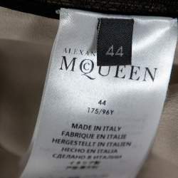 مملوكة مسبقًا فستان أليكساندر ماكوين دانتيل مكشك كريمي وأسود M