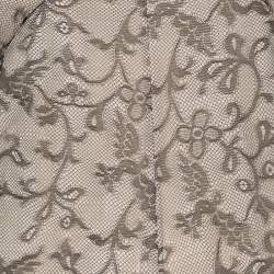 مملوكة مسبقًا فستان أليكساندر ماكوين دانتيل مكشك كريمي وأسود M