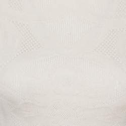 Pre Owned Alexander McQueen Cream Jacquard Knit Fitted Dress S