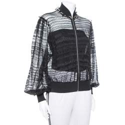 Alexander McQueen Black Lace Sheer Macrame` Jacket M