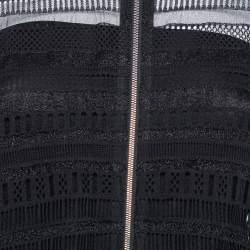 Alexander McQueen Black Lace Sheer Macrame` Jacket M
