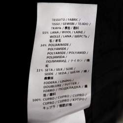 Pre Owned Alexander McQueen Black Wool & Silk Sleeveless Peplum Top S