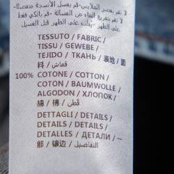 مملوكة مسبقًا فستان ميني أليكساندر ماكوين دينم أزرق بحياكة جانبية واسعة مقاس صغير - سمول