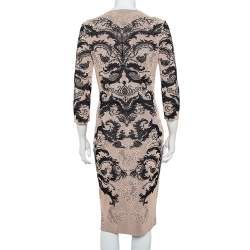 مملوكة مسبقًا فستان أليكساندر ماكوين تريكو جاكار بيج وأسود مقاس متوسط - ميديوم