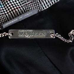 Pre Owned Alexander McQueen Grey Wool Prince of Wales Check Patterned Blazer S