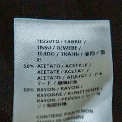 Pre Owned بنطلون أليكساندر ماكوين فضفاض هاي ريس كريب أسود مقاس متوسط