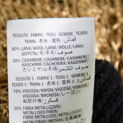 Pre Owned فستان أليكساندر ماكوين ماكسي شبك وتريكو ذهب وأسود مقاس صغير