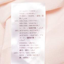 Pre Owned Alexander McQueen Light Pink Crepe Ruffle Sleeve Paneled Maxi Dress M