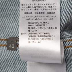 Pre Owned Alexander McQueen Blue Denim Cold Shoulder Jacket M